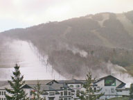 Snow Guns Firing on Snowshed at Killington, November 18, 2005, 7:30 AM