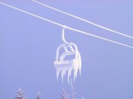 Got Snow! South Ridge Triple Chair encased in Snow. January 24, 2006, 1:00 PM