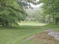 The fifth green on the Killington Resort Golf Course