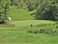 =16th Green from 17th on Killington Resort Golf Course.