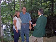 Ellen De Maria and Bob Luongo exchanging vows.  MB Neisner presiding. Photo courtesy of Roberta Lynch