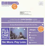 All for One Season Pass mail shot