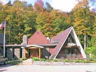 Birch Ridge Inn with a backdrop of fall color