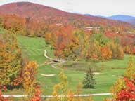 Vista over the 11th green on the Killington Resort Golf Course