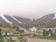 Killington Peak, shrouded in snow squalls at the 3000 foot level.