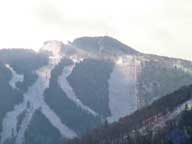 Snow making operations continuing on Killington peak.