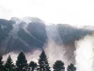 =Snow rising from guns at Killington