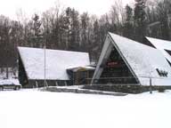 Snow covers the Birch Ridge Inn