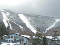 Killington Base Lodge, busy with holiday visitors.