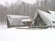 Birch Ridge Inn with falling snow, December 30, 2006