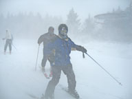 Bill B. and Ray in near white-out at top of Snowdon Triple