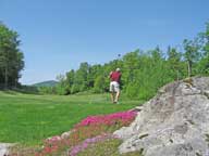 Charlie Brunell driving the ball on Hole #11 ,at Green Mountain National Golf Course