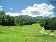 Hole #15 Killington Resort Golf Course with Killington Peak in the background.