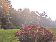 Fog lifting at the 4th tee on Green Mountain National Golf Course