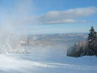 Snow guns firing on Bear Trap