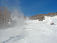 Tower guns making snow on lower Bear Claw