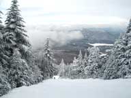 Summit Glades near top of Pico Peak.  Kent Pond is in the distance to the right.