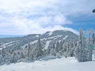 Wispy clouds top Killington Peak