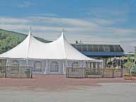 =Tent for Wine Festival in place at the K1 Gondola Base