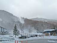 Snow guns making snow at bottom of K1 Gondola