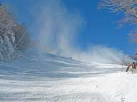 Chute. Snow making operations in full swing with new low energy guns.