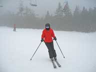 Mary taking her first turns of the 2008/2009 ski season.