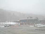 Ki Gondola Station engulfed in snow squall