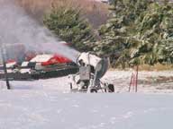 Fan gun making snow at K1 Base