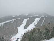 Snow still falling mid day on Killington