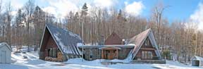 Light snow fell overnight at the Birch Ridge Inn, Killington VT.