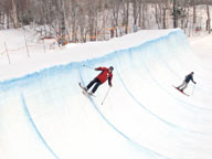 Billy B in the Super Pipe followed by Norm