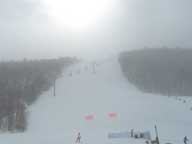 Superstar at Noon.  Lift on wind hold due to blowing and drifting snow.