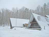 New snow around the Birch Ridge Inn