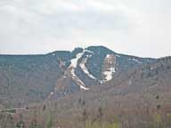 Snow melting off Killington Peak