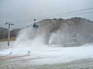 Snow guns in front of K1 Base Lodge