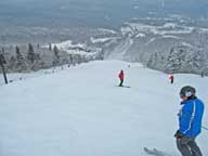 Superstar covered with soft bumps.  Billy B. in the foreground. Ray about 20 feet down slope.