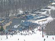 Bear Mountain Base Lodge during Mogul Challenge