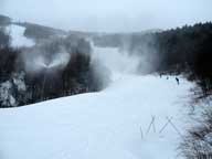 Snow making operations at Bear Mountain