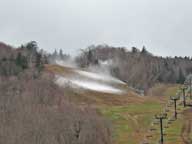 Snow guns running to Mouse Trap at Killington