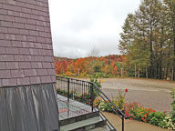 Fall Foliage colors as seen from the Front Door of the Birch Ridge Inn at Killington
