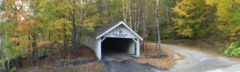 Color surrounds the carriageway at the Birch Ridge Inn.