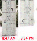 Snow stake comparison early into the storm